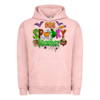 Pigment Salmon one spooky teacher Urban Hoodie - Zillion Design Studio