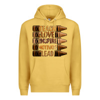 Antique Gold teach love inspire motivate lead Premium Hoodie - Zillion Design Studio