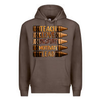 Coffee teach love inspire motivate lead Premium Hoodie - Zillion Design Studio