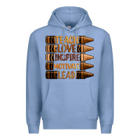 Colony Blue teach love inspire motivate lead Premium Hoodie - Zillion Design Studio