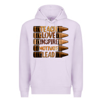 Lilac teach love inspire motivate lead Premium Hoodie - Zillion Design Studio