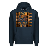 Navy teach love inspire motivate lead Premium Hoodie - Zillion Design Studio