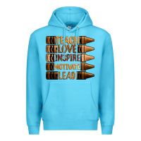 Ocean Blue teach love inspire motivate lead Premium Hoodie - Zillion Design Studio