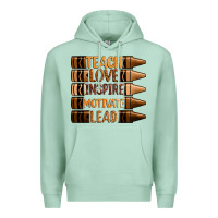 Seafoam teach love inspire motivate lead Premium Hoodie - Zillion Design Studio