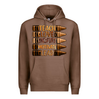 Chestnut teach love inspire motivate lead Premium Hoodie - Zillion Design Studio