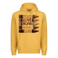 Mustard teach love inspire motivate lead Premium Hoodie - Zillion Design Studio
