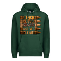 Sports Green teach love inspire motivate lead Premium Hoodie - Zillion Design Studio