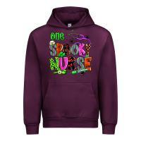 Mauve Wine one spooky nurse Urban Hoodie - Zillion Design Studio