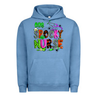 Pigment Pebble Blue one spooky nurse Urban Hoodie - Zillion Design Studio