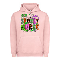 Pigment Salmon one spooky nurse Urban Hoodie - Zillion Design Studio