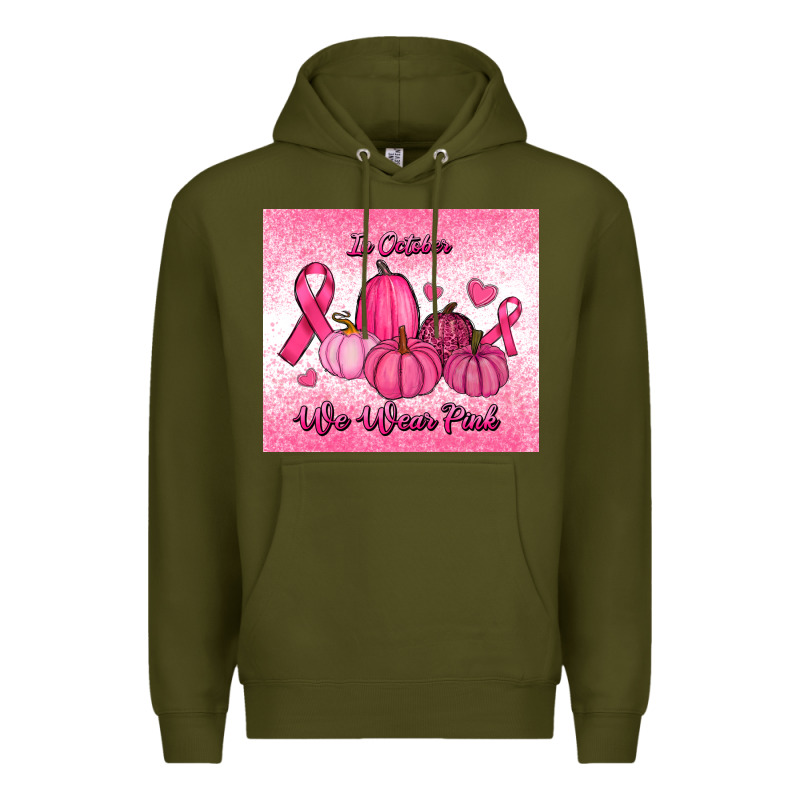 In October We Wear Pink Pumpkin Premium Hoodie by RanaPortraitStore | Teevron