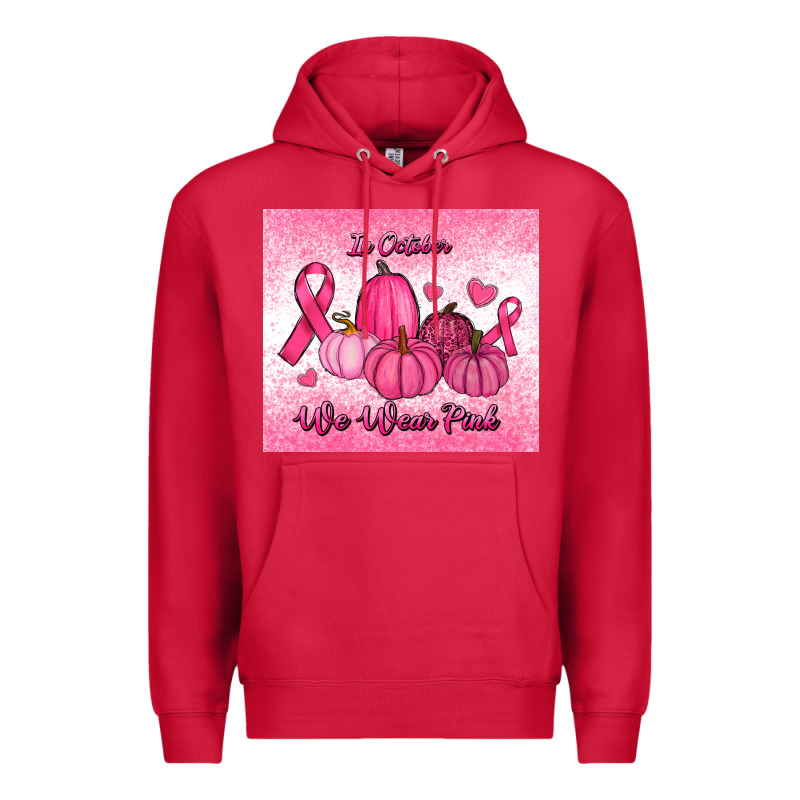 In October We Wear Pink Pumpkin Premium Hoodie by RanaPortraitStore | Teevron