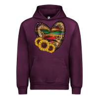 Mauve Wine western sunflowers heart Urban Hoodie - RanaPortraitStore