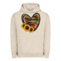 Western Sunflowers Heart Urban Hoodie | Teevron