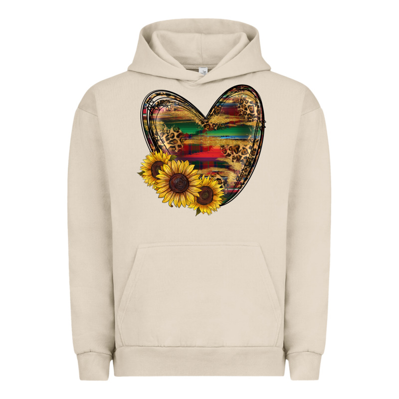 Western Sunflowers Heart Urban Hoodie by RanaPortraitStore | Teevron