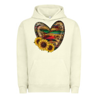 Pigment Pistachio western sunflowers heart Urban Hoodie - RanaPortraitStore
