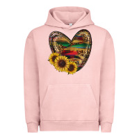 Pigment Salmon western sunflowers heart Urban Hoodie - RanaPortraitStore