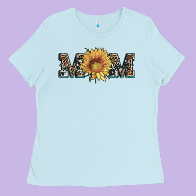 Sunflower Mom Mothers Day Ladies Tee Designed By Artiststas
