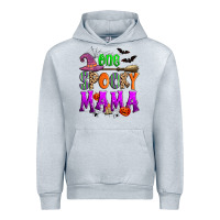 Heather Grey one spooky mama Urban Hoodie - Zillion Design Studio