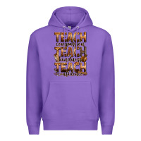 Purple teach compassion teach kindness teach confidence Premium Hoodie - Zillion Design Studio