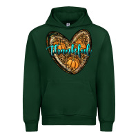 Forest Green thankful pumpkin heart Urban Hoodie - RanaPortraitStore