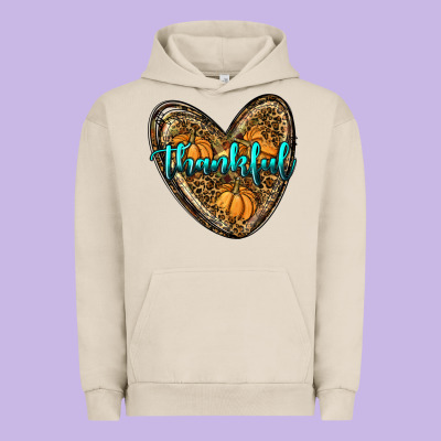 Thankful Pumpkin Heart Urban Hoodie Designed By Ranaportraitstore