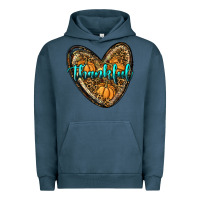 Pigment Midnight Navy thankful pumpkin heart Urban Hoodie - RanaPortraitStore