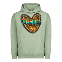 Pigment Oil Green thankful pumpkin heart Urban Hoodie - RanaPortraitStore