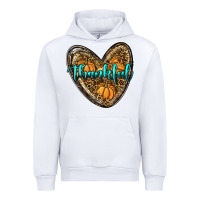 White thankful pumpkin heart Urban Hoodie - RanaPortraitStore