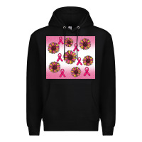 Black breast cancer awareness sunflower Premium Hoodie - RanaPortraitStore