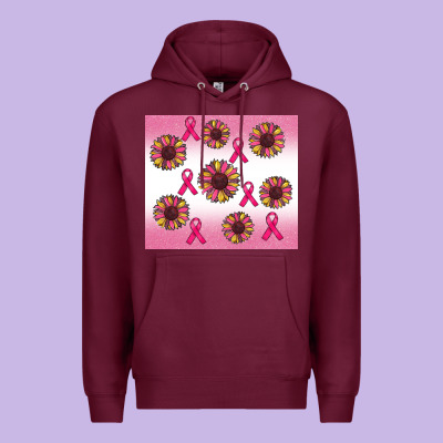 Breast Cancer Awareness Sunflower Premium Hoodie Designed By Ranaportraitstore