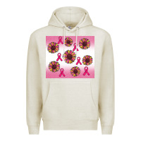 Oatmeal Heather breast cancer awareness sunflower Premium Hoodie - RanaPortraitStore