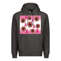 Smoke breast cancer awareness sunflower Premium Hoodie - RanaPortraitStore