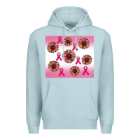 Blue Mist breast cancer awareness sunflower Premium Hoodie - RanaPortraitStore