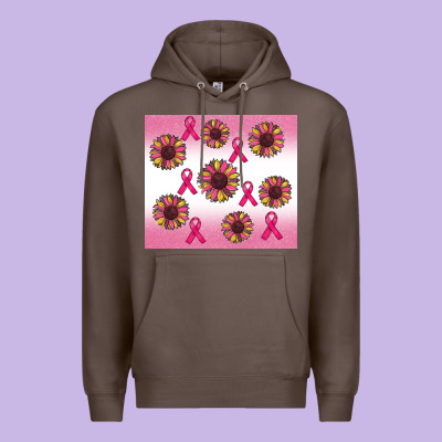 Breast Cancer Awareness Sunflower Premium Hoodie Designed By Ranaportraitstore