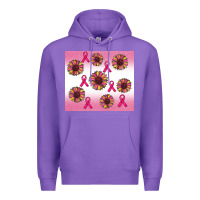 Purple breast cancer awareness sunflower Premium Hoodie - RanaPortraitStore