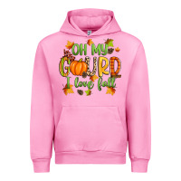 Fuchsia Pink oh my gourd i love fall Urban Hoodie - Zillion Design Studio