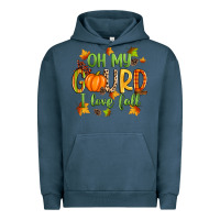 Pigment Midnight Navy oh my gourd i love fall Urban Hoodie - Zillion Design Studio