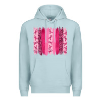 Blue Mist breast aweraness brushstrokes Premium Hoodie - RanaPortraitStore
