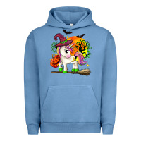 Pigment Pebble Blue halloween unicorn Urban Hoodie - Zillion Design Studio