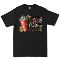 Black I Run On Coffee And Christmas Cheers Premium Tee - CowhideDigitalArt