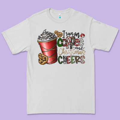 I Run On Coffee And Christmas Cheers Premium Tee Designed By Cowhidedigitalart