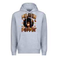 Heather Grey melanin poppin Premium Hoodie - Zillion Design Studio