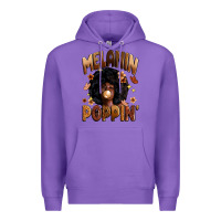 Purple melanin poppin Premium Hoodie - Zillion Design Studio