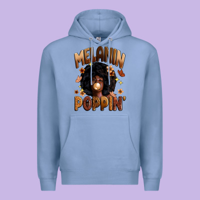 Melanin Poppin Premium Hoodie Designed By Zillion Design Studio