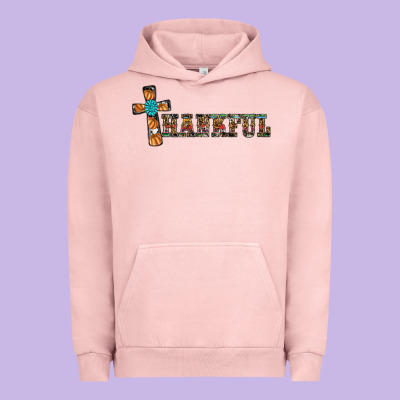 Thankful Pumpkin Cross Urban Hoodie Designed By Ranaportraitstore
