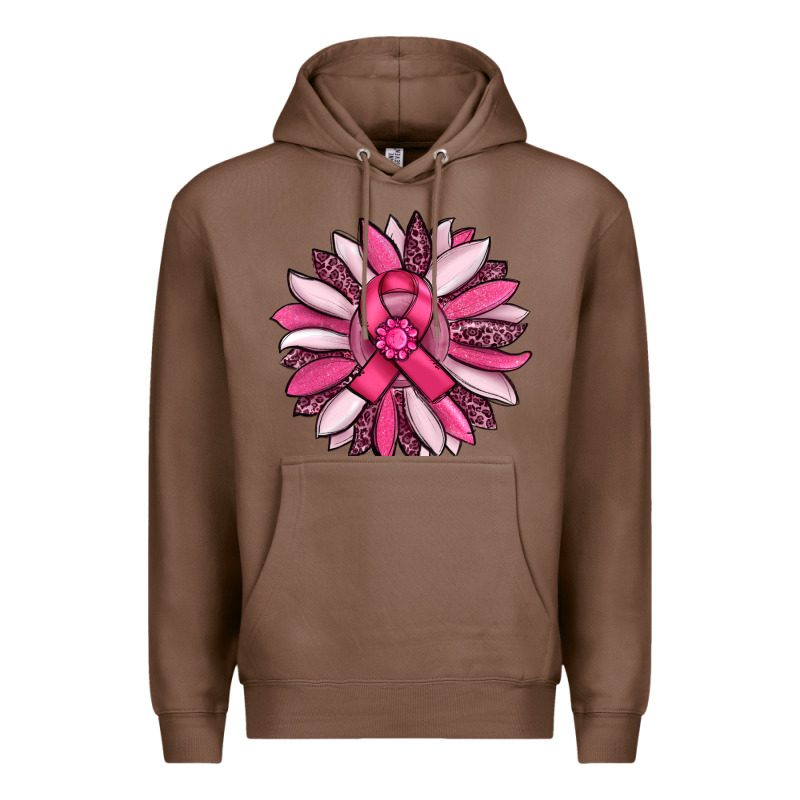 Breast Awareness Cancer Pink Sunflower Premium Hoodie by RanaPortraitStore | Teevron