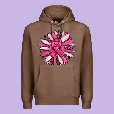 Breast Awareness Cancer Pink Sunflower Premium Hoodie Designed By Ranaportraitstore