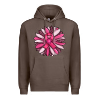 Coffee breast awareness cancer pink sunflower Premium Hoodie - RanaPortraitStore