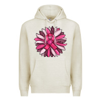 Oatmeal Heather breast awareness cancer pink sunflower Premium Hoodie - RanaPortraitStore